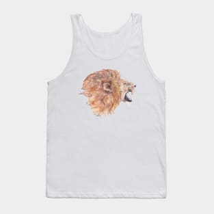 Roaring Watercolor Lion Tank Top